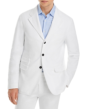 massimo alba cotton & cashmere garment dyed regular fit suit jacket