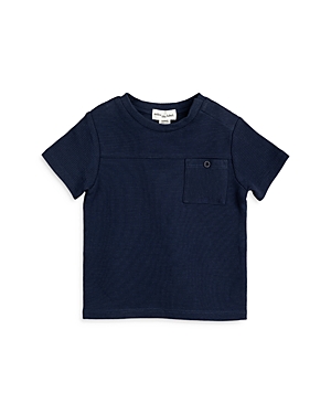 MILES THE LABEL BOYS' OTTOMAN RIBBED POCKET TEE - BABY