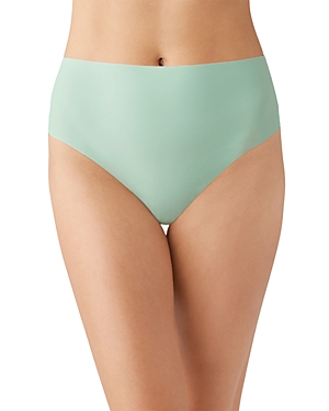 B.tempt'd By Wacoal B.bare Hi Waist Thong In Silt Green