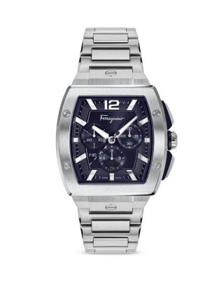 Ferragamo - F-80 Tonneau Stainless Steel Chronograph Watch, 41.8mm