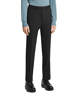 Zegna High Performance Wool Slim Fit Pants In Black
