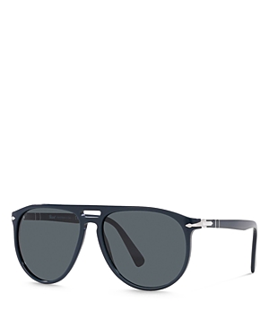 Persol Pilot Sunglasses, 58mm In Blue/blue Solid