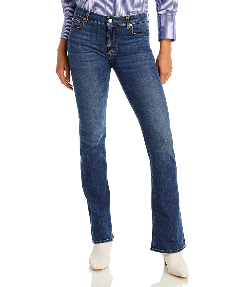 7 For All Mankind Kimmie Mid Rise Bootcut Jeans In Dutchess In Blue