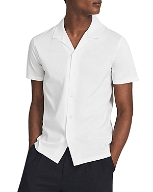 Shop Reiss Caspa Cuban Shirt In White