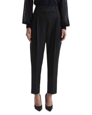 Tapered Trousers Reiss Leather Trousers Reiss Lace-up Tapered