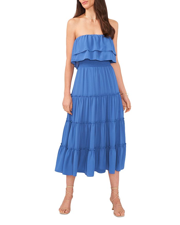 1.STATE Strapless Ruffle Tiered Dress | Bloomingdale's