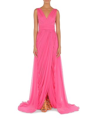 Alberta Ferretti - Ruched Silk Gown