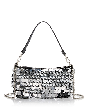 Aqua Shoulder Bag With Paillettes - 100% Exclusive In Silver