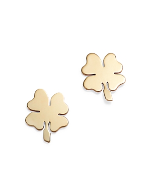 Bloomingdale's Four Leaf Clover Stud Earrings in 14K Yellow Gold - 100% Exclusive