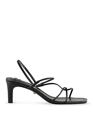 Shop Sandro Women's Faye Square Toe Strappy Slingback Sandals In Black