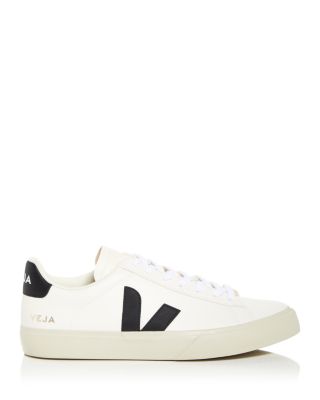 Men's Campo Low Top Leather Sneakers in White/Black