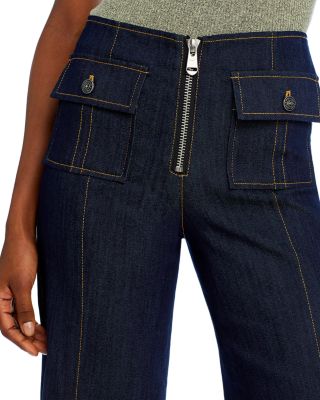Cropped Azure Jeans in Indigo