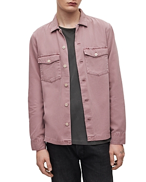 Allsaints Spotter Button-up Shirt Jacket In Ashed Pink