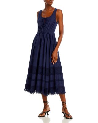 Jason Wu Collection Jason Wu Sleeveless Lace Trim Dress | Bloomingdale's