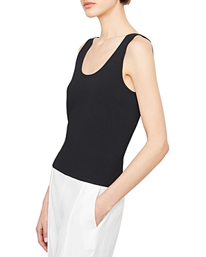 Vince Scoop Neck Sleeveless Top In Coastal Blue