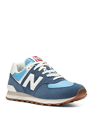 New Balance Men's Retro Brights 574 Lace Up Sneakers In Blue