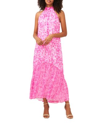 VINCE CAMUTO - Printed Halter Maxi Dress