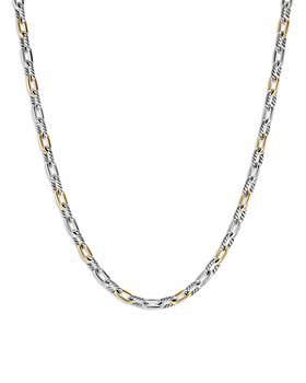 David Yurman - DY Madison® Chain Necklace in Sterling Silver with 18K Yellow Gold, 18"