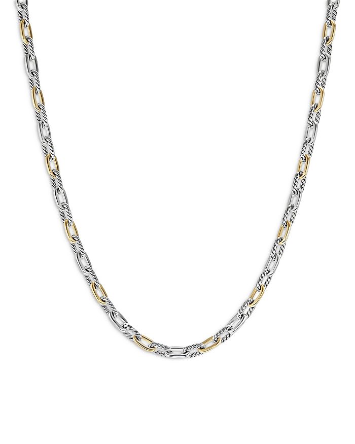 David Yurman - DY Madison&reg; Chain Necklace in Sterling Silver with 18K Yellow Gold, 18"