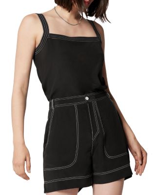 Equipment Abigail Silk Contrast Stitch Tank