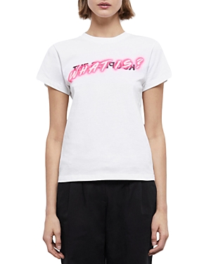 The Kooples Cotton Graphic Tee In Whi01