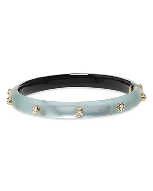 Shop Alexis Bittar Crystal Stud Lucite Bangle Bracelet In Blue