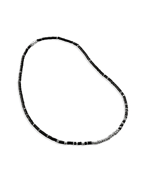 John Hardy Sterling Silver Classic Chain Treated Onyx Bead Necklace, 22 In Black/silver