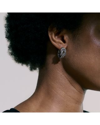 Sterling Silver Classic Chain Love Knot Manah Small Hoop Earrings