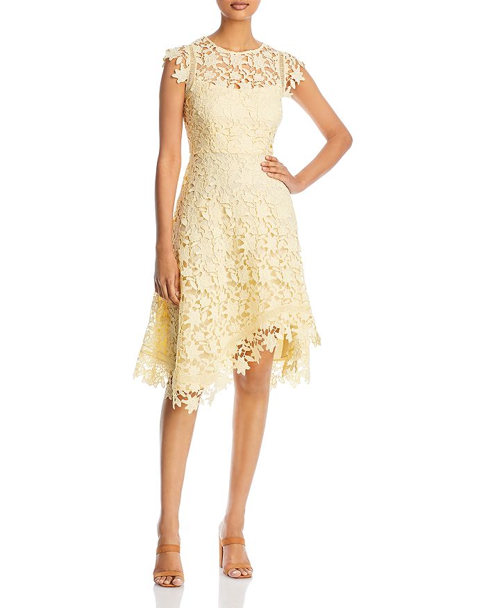 ELIZA J ASYMMETRIC LACE DRESS