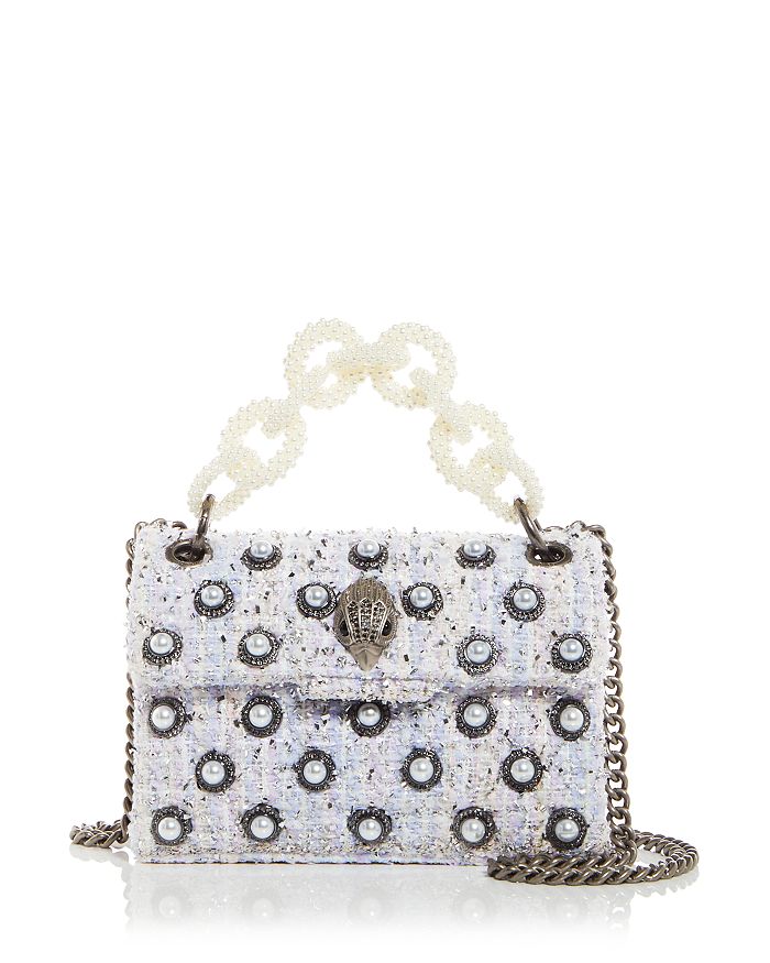 Chanel Yellow Faux Pearl-embellished Tweed Rectangular Mini Flap Bag