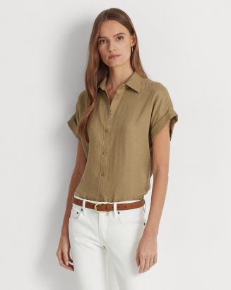 Lauren Ralph Lauren Dolman-Sleeve Linen Shirt