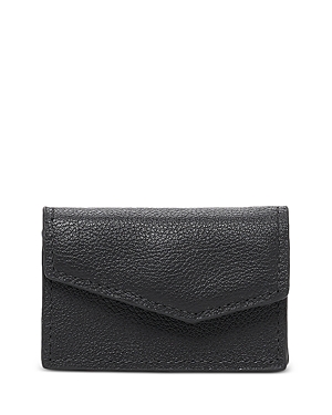 Botkier Cobble Hill Leather Expander Credit Card Crossbody In Black