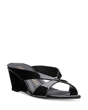 Stuart Weitzman Miami 50 Wedge Sandal In Black