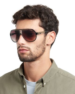 Aviator Shield Sunglasses, 64mm