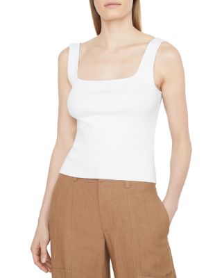 Vince - Ribbed Square Neck Tank