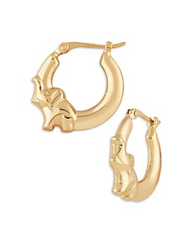 Bloomingdale's - 14K Gold Elephant Hoop Earrings - 100% Exclusive