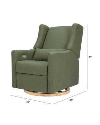 Kiwi Boucl&eacute; Electronic Recliner & Swivel Glider with USB Port