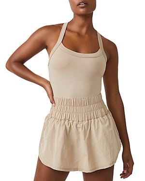 Free People Way Home Skort Romper In Clay