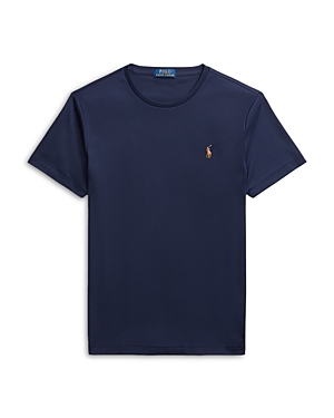 Polo Ralph Lauren Logo Embroidered Crewneck T-shirt In Navy