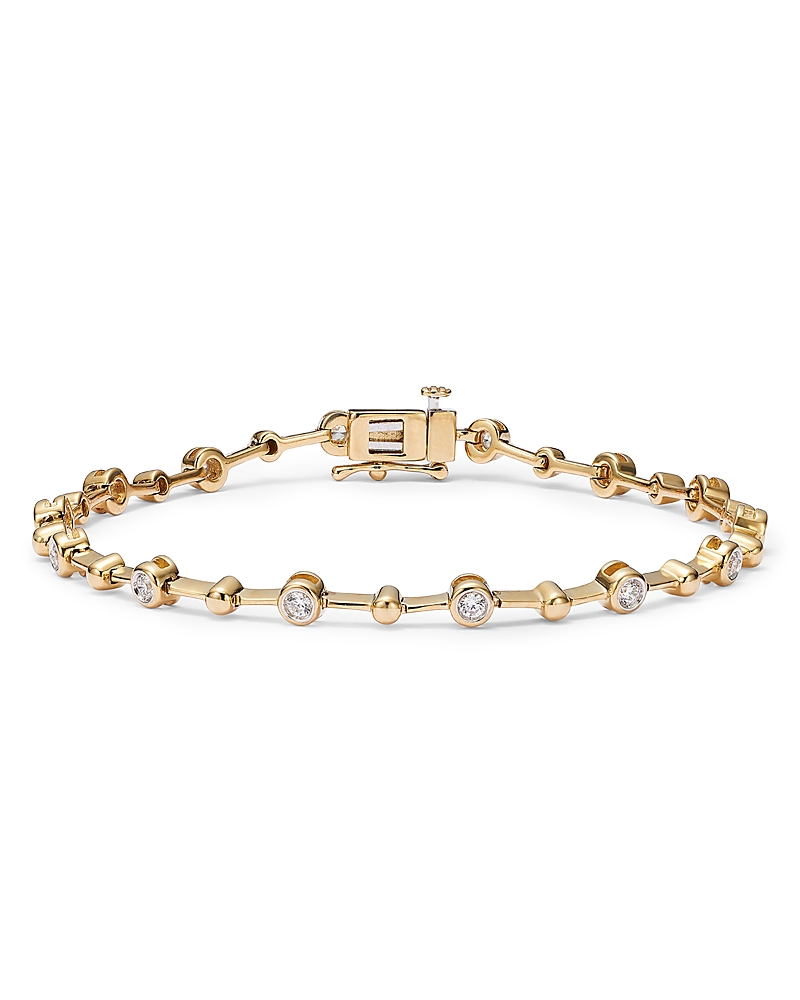 Bloomingdale's Fine Collection Diamond Station Bracelet In 14k Gold, 0.45 Tcw