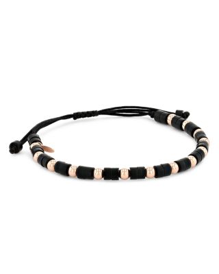 Alberto Milani Men's 18K Rose Gold & Onyx Beaded Bracelet