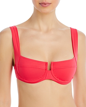 L*space Camellia Underwire Bikini Top In Hot Cherry