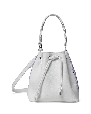 Callista Micro Leather Bucket Bag In Jasmin Lavender