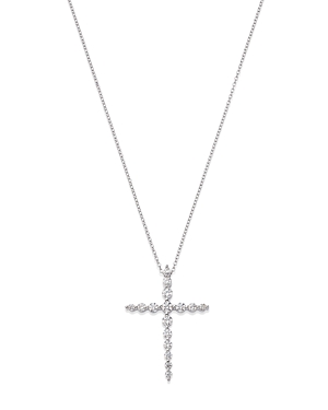 Bloomingdale's Diamond Cross Pendant Necklace in 14K White Gold, 1.0 ct. t.w. - 100% Exclusive
