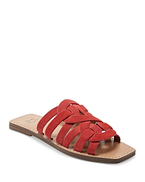 Marc Fisher Ltd. Women's Kimiko Slip On Woven Slide Sandals In Medium Pink
