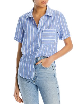AQUA Stripe Short Sleeve Shirt & Shorts - 100% Exclusive | Bloomingdale's