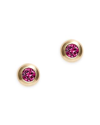 Yun Yun Sun - Ariel Cubic Zirconia Stud Earrings in Gold Tone