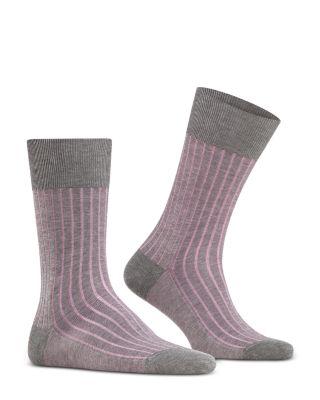 Shadow Mercerized Cotton & Nylon Dress Socks