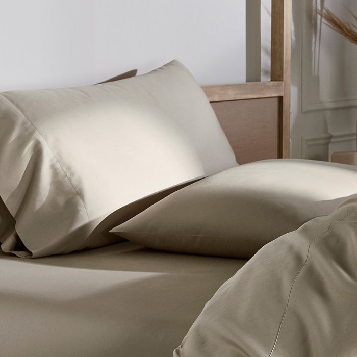 Shop Boll & Branch Signature Organic Cotton Hemmed Pillowcase Set, Standard In Oak