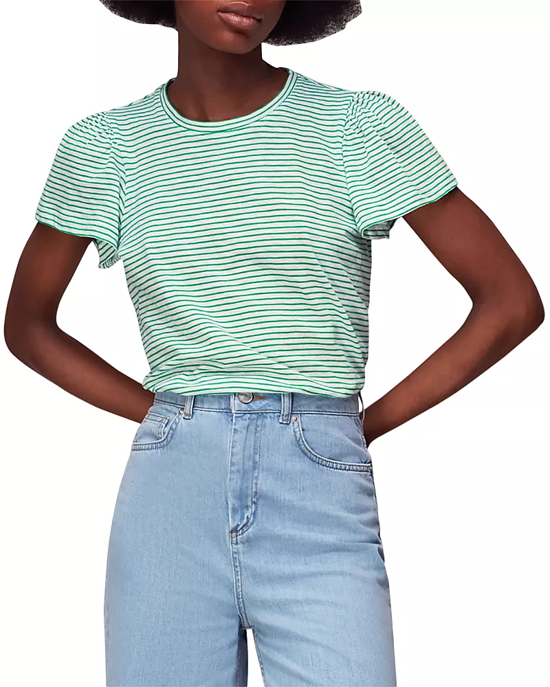 Whistles Cotton Frill Sleeve Tee